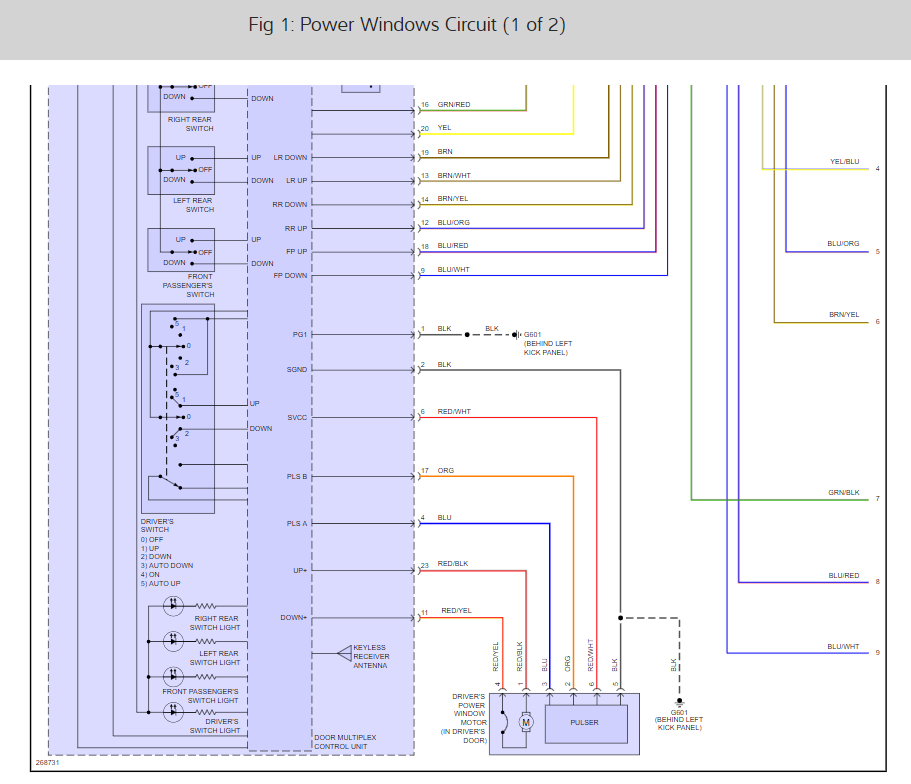 Power Window Wiring Diagram?: the Driver Window Works Fine. All ... Honda Passport Wiring-Diagram 2CarPros