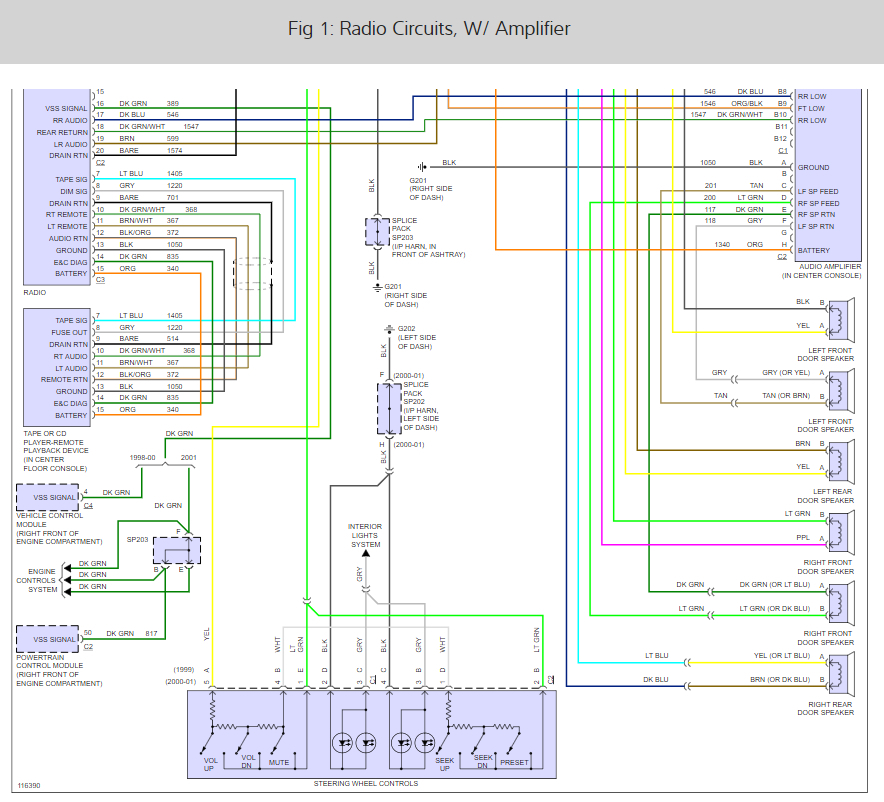 Radio Wiring  I Need The Radio Wiring Diagram For A 2001