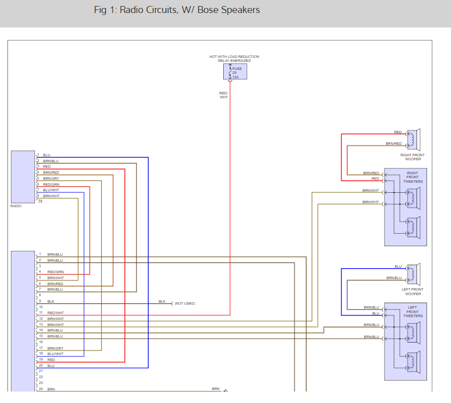 Need Color Coded Factory Radio Wiring