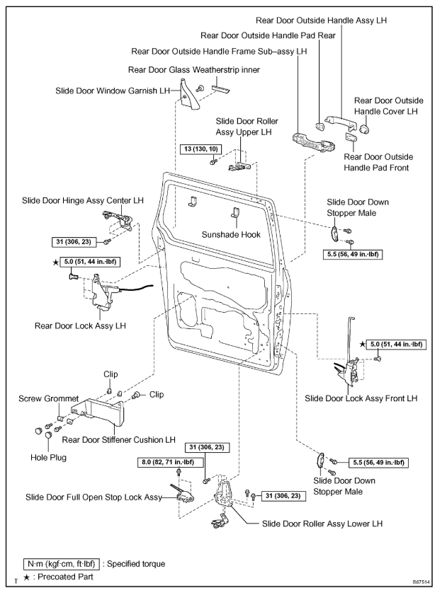 Power Sliding Door Stopped Opening, Toyota Sienna Sliding Door Parts Diagram