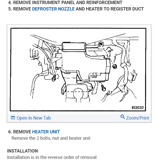 Heater Core How to Replace Heater Core on 1998
