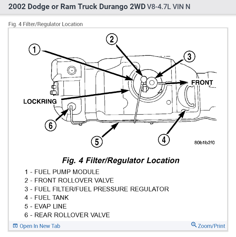 Fuel Filter: Engine Mechanical Problem 6 Cyl Two Wheel Drive 2005 Dodge Durango Fuel Gauge Problems