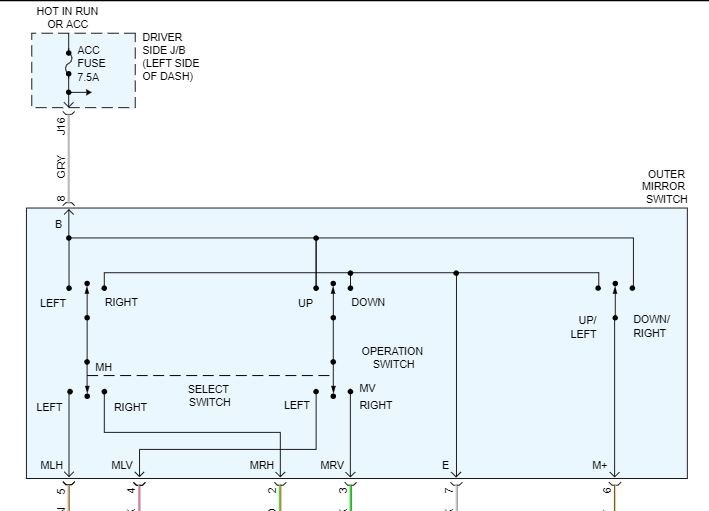 Side Mirrors Wiring Diagram I Need the Wiring Diagram of the Side...
