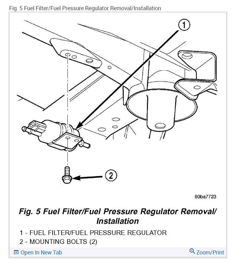 1997 GRAND CHEROKEE FUEL FILTER LOCATION visual data 8