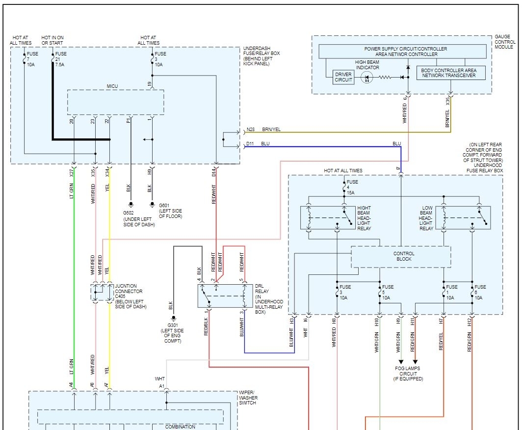 Headlight Wiring Diagrams Please?: I Can Get Both Low Beams to