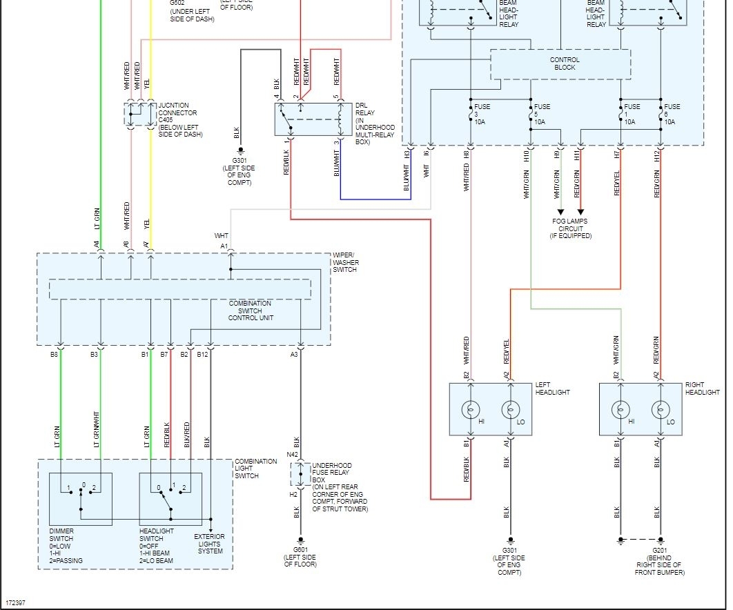 Headlight Wiring Diagrams Please?: I Can Get Both Low Beams to