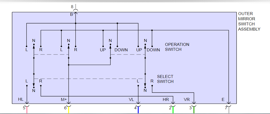 Side Mirror Wiring Diagram: I Need the Side View Mirror Wiring