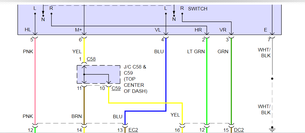 Side Mirror Wiring Diagram: I Need the Side View Mirror Wiring