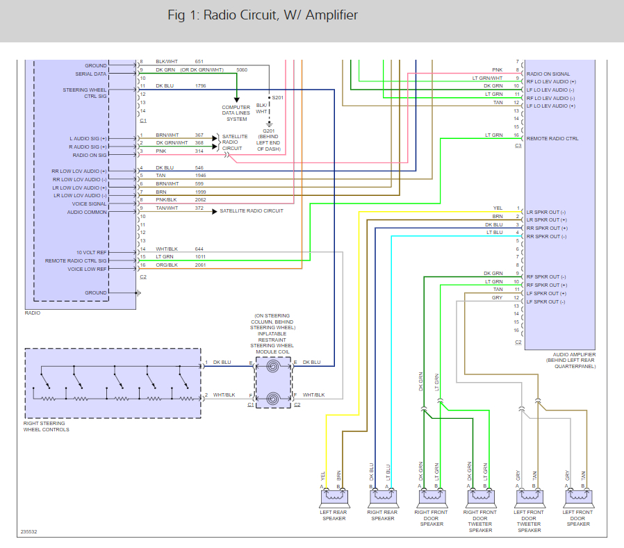 Radio Will Not Work: WE Have HHR 2006, the Battery Went Dead and ... Chevy Turn Signal Wiring Diagram 2CarPros