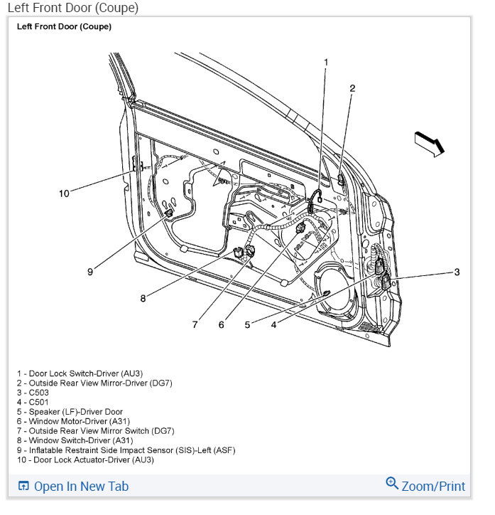 Replaced Driver Side Lock Does Not Work