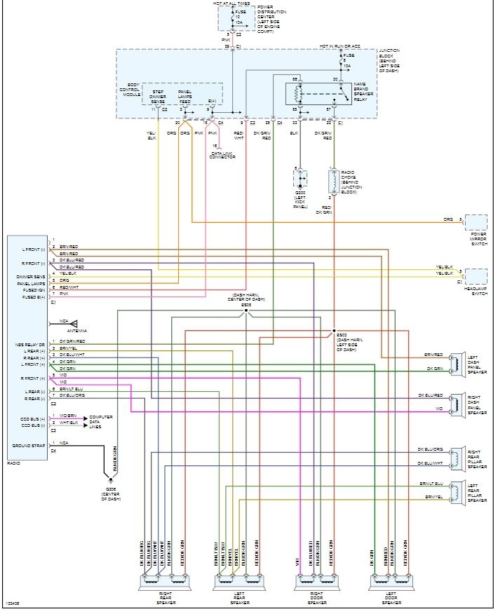 2004 Chrysler Town And Country Subwoofer Speaker Wiring Diagram from www.2carpros.com