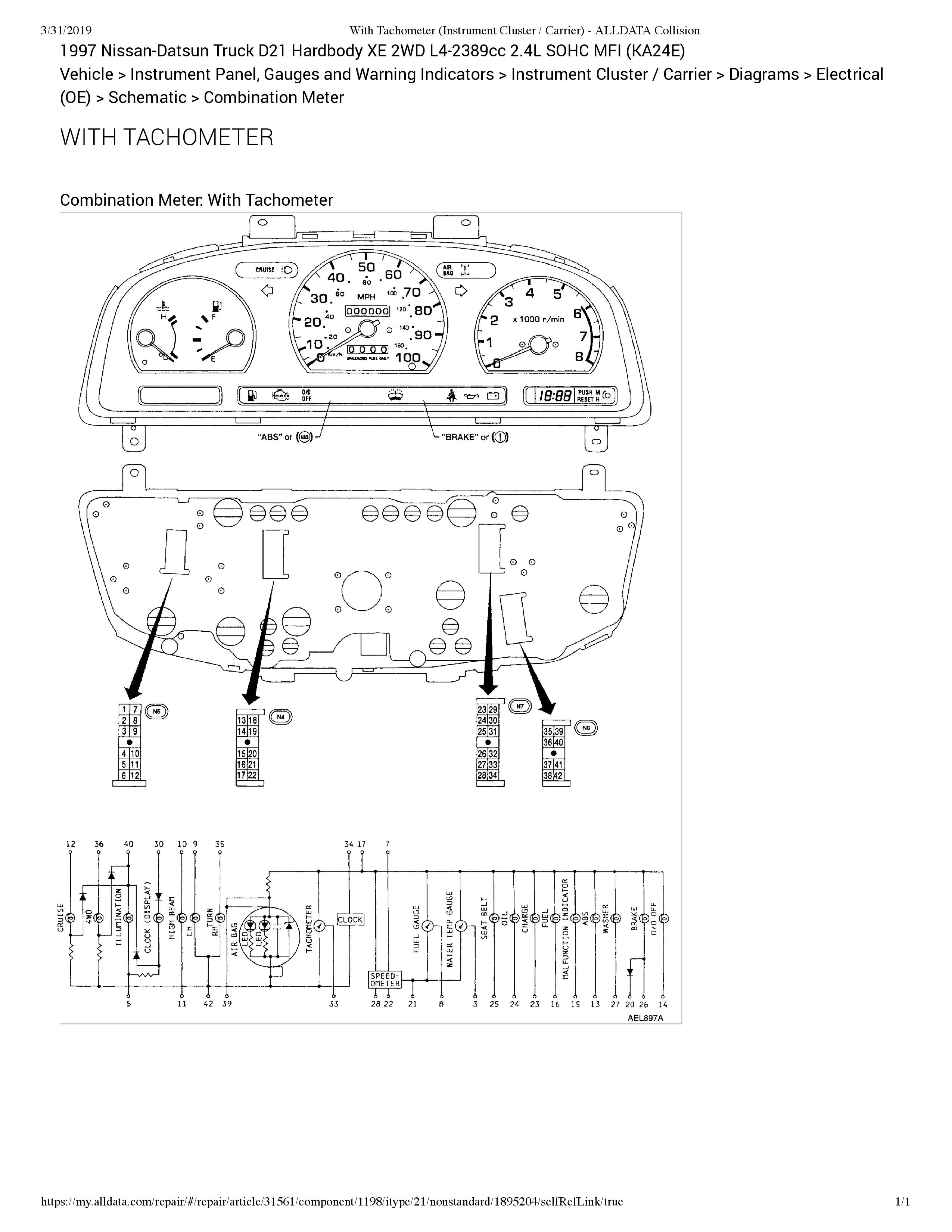 1997 Nissan Truck Fuel & Heat Gages: the Fuel and Heat Gages ...  1997 Nissan Truck Xe Transfer Case Wiring Diagram    2CarPros