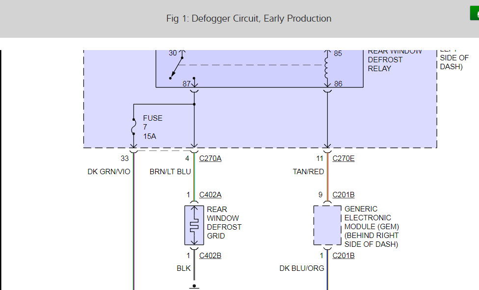 Rear Window Defroster and the Intermittent Wipers Are Working