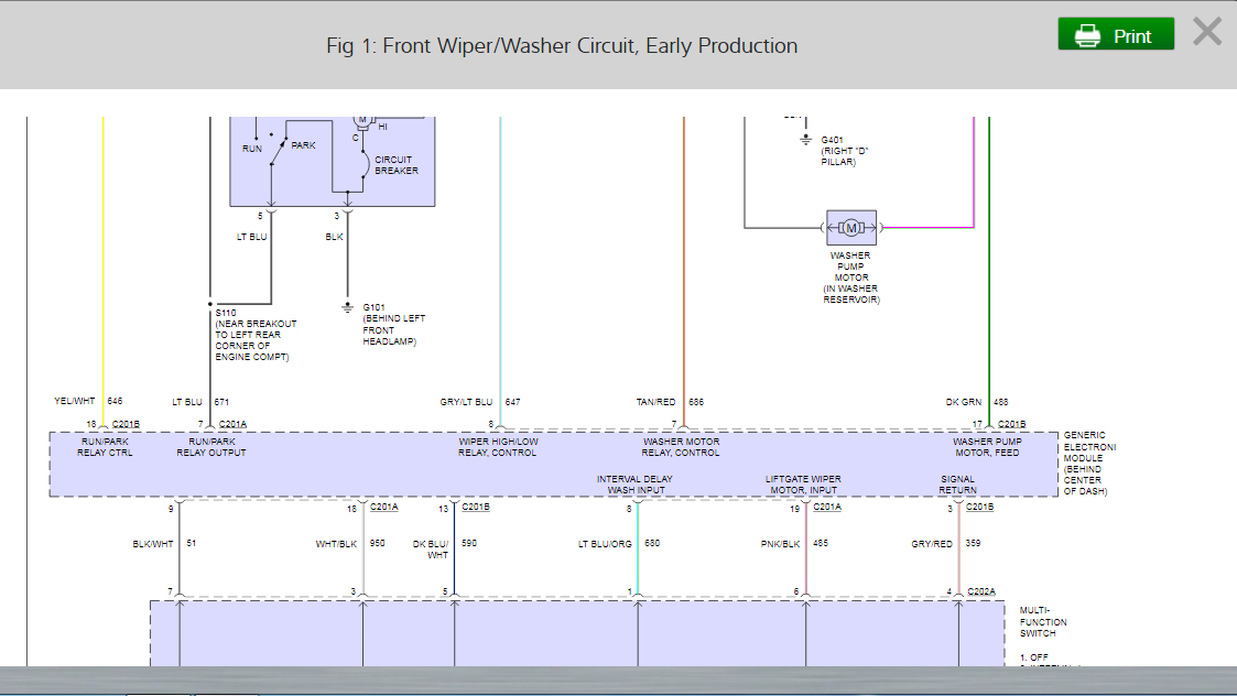 Rear Window Defroster and the Intermittent Wipers Are Working