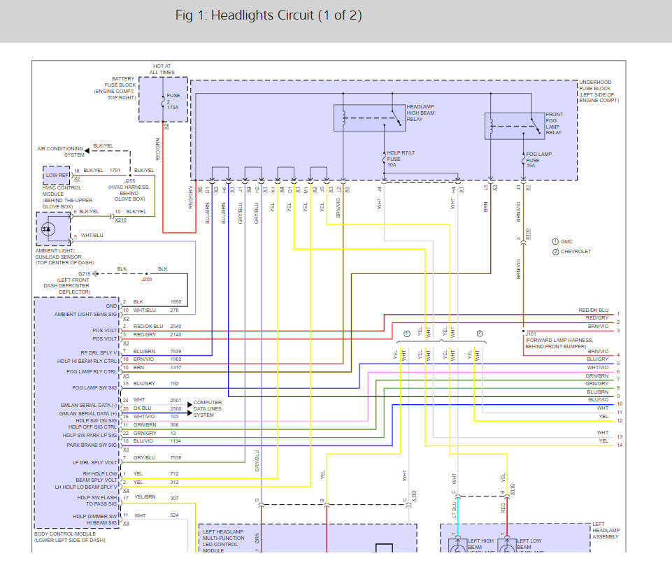 Gm Lights Wiring Diagram