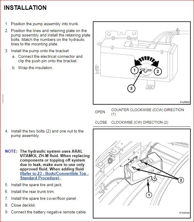 Convertible Top Not Working Message "Top Malfunction"