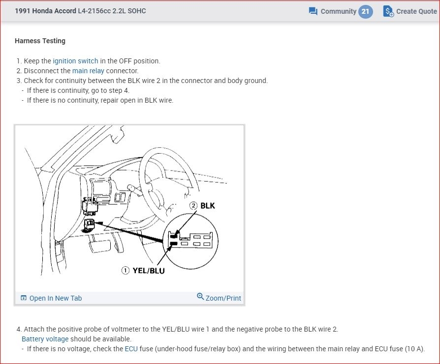 1991 Honda Accord Ex Ecu Wiring - Wiring Diagram Schema