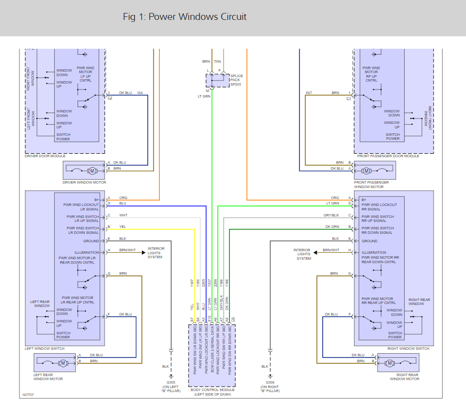 Power Window Wiring Diagram  It Has Manual Locks And