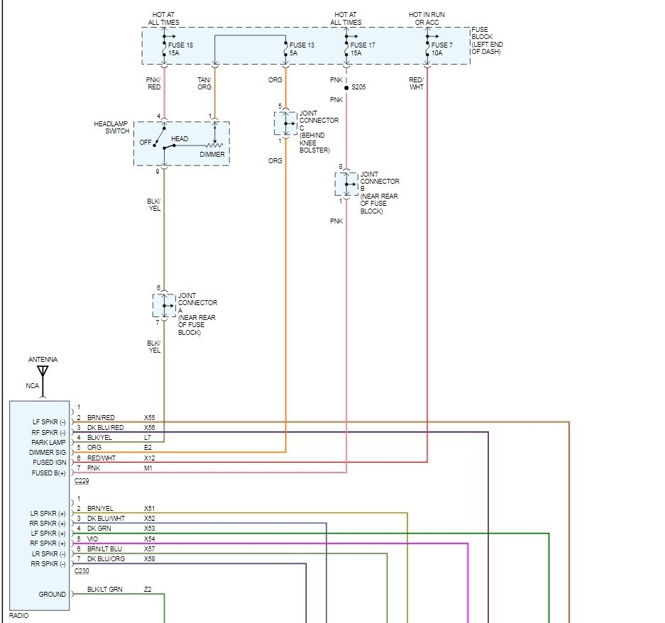 Stereo Wiring Diagrams: V8 Engine. I Need the Color Code for the ...