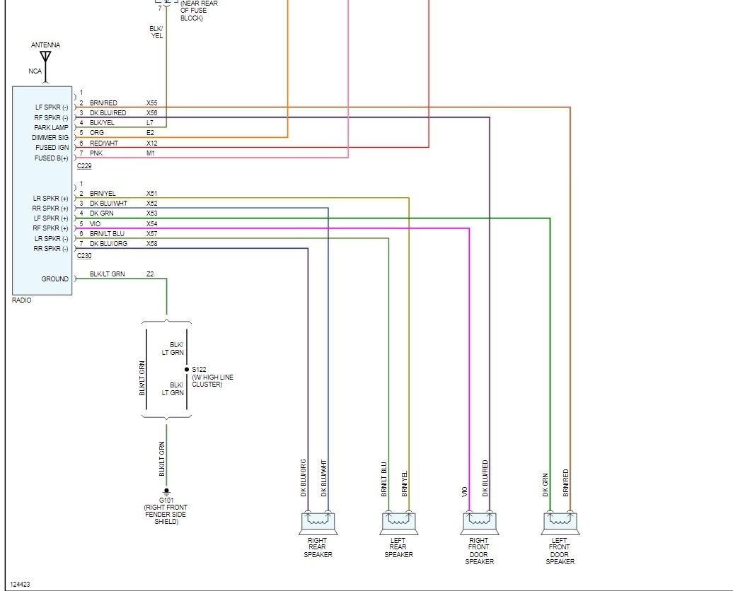 Stereo Wire Diagram 1995 Dodge Ram
