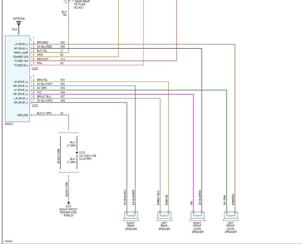 Stereo Wiring Diagrams V8 Engine I Need The Color Code For The