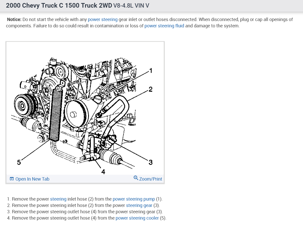 Diagram  2004 Silverado Power Steering Diagram Full