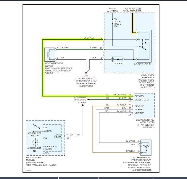 A/C Compressor Will Not Come on Unless Relay Is Jumped