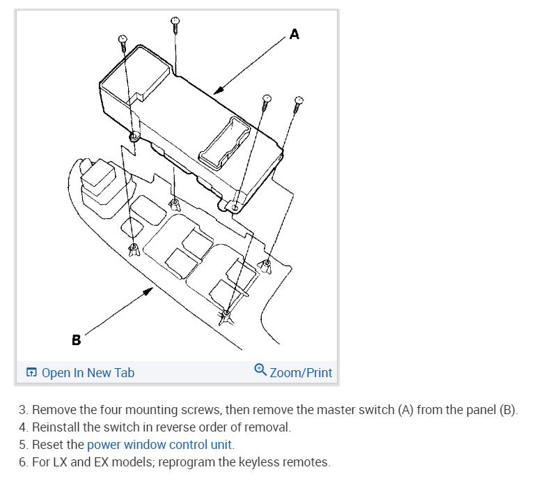 Power Window Switch I Need to Replace the Power Window Switch in