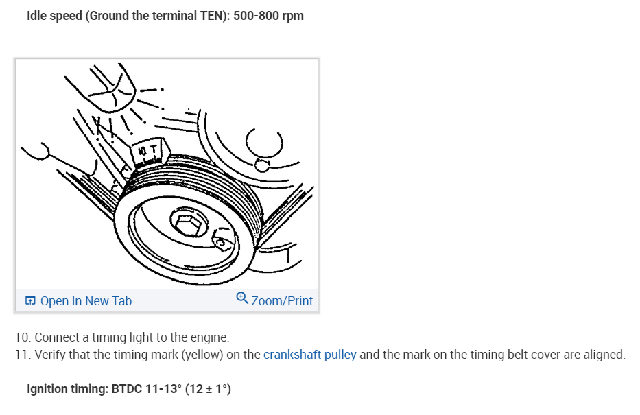 Ignition Timing When I Set the Timing at 10 Deg. Using a Timing