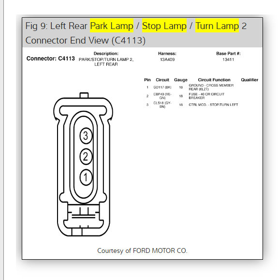 Brake Light & Turn Signal Dont Work My Left Rear Brake Light