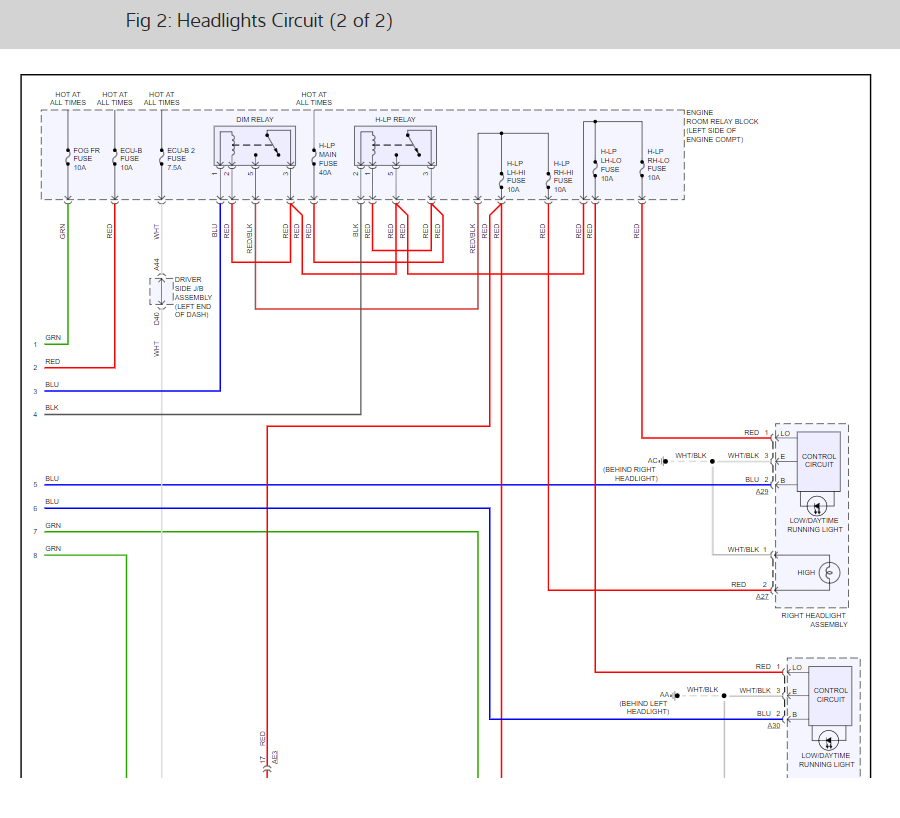 Headlight Wiring Diagrams Please?: My Headlights on My Car Stop