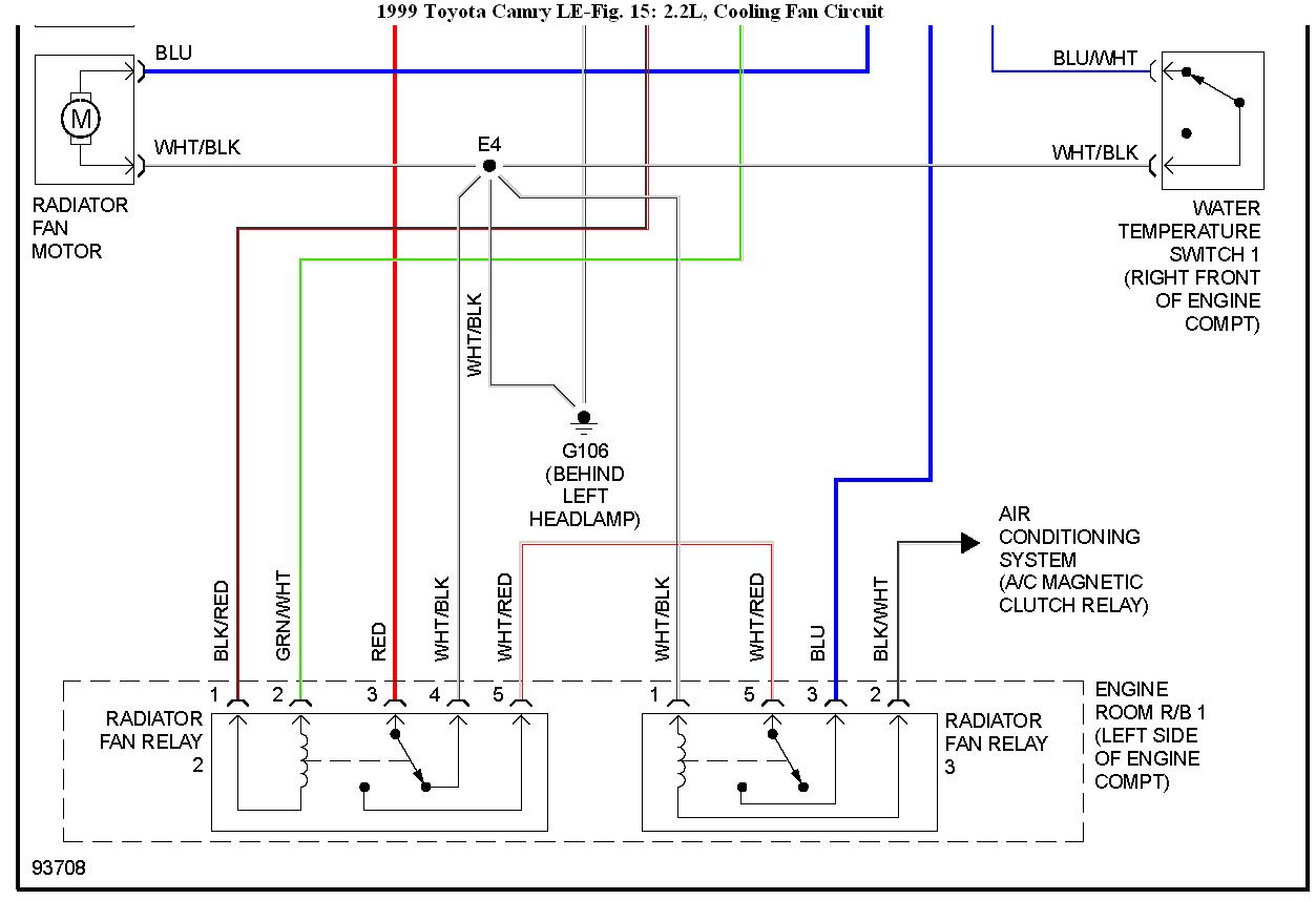 toyota radiator fan wiring diagram wiring diagram  