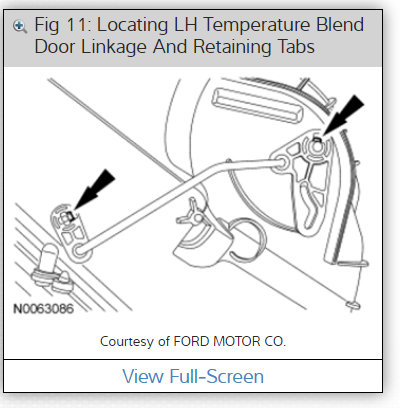 Driver Side Blend Door Actuator Replacement: When AC Is Turned On...