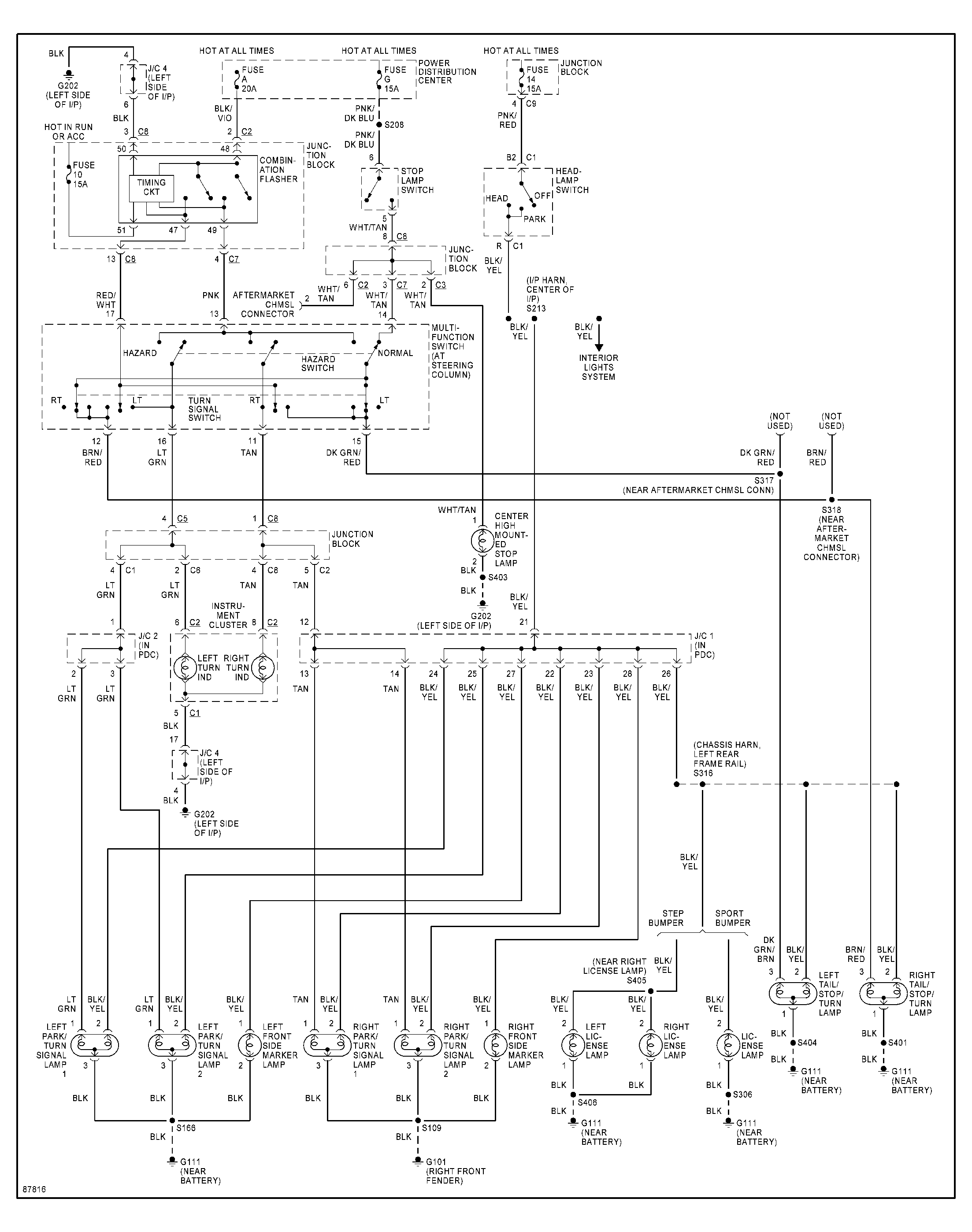 Dodge Dakota Headlamp Assembly Diagram Wiring Diagram