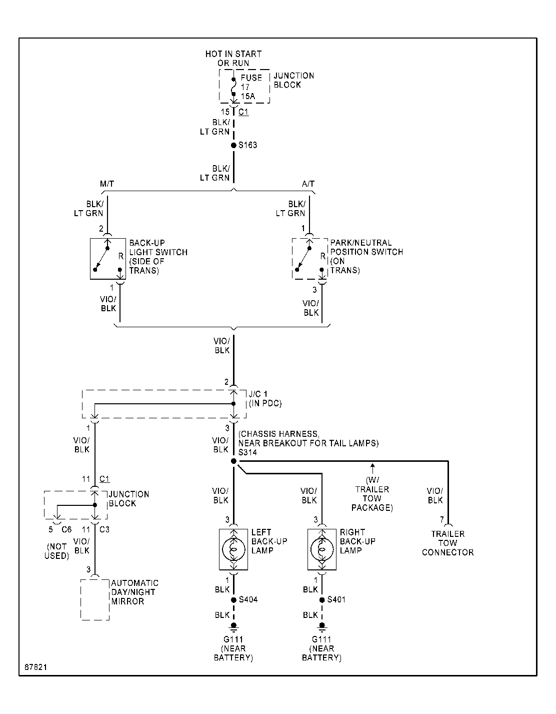 Tailight Wire Diagram  I Just Bought A 1997 Dodge Dakota