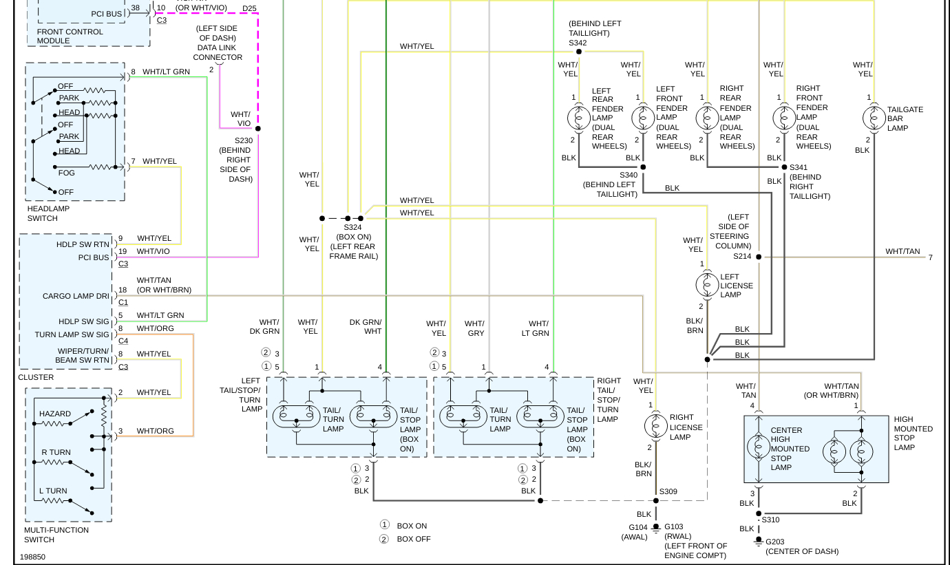 Rear Taillights Wiring Color Code: Truck Is a Dually and