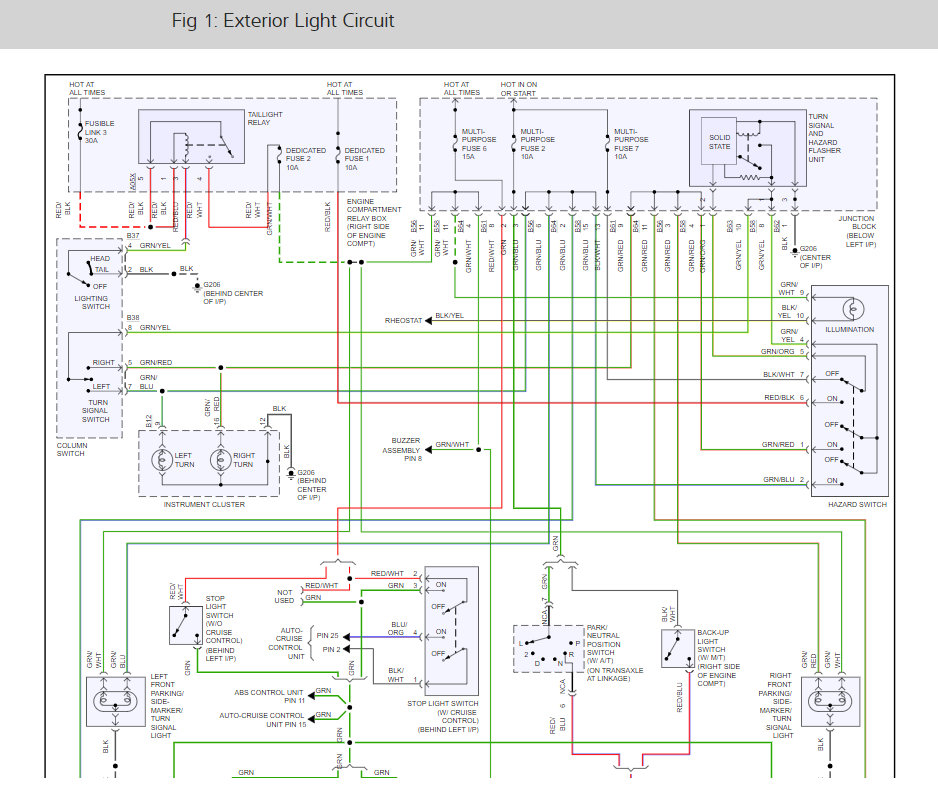 No Taillights Brake Lights or Running Lights, Need Relay Location