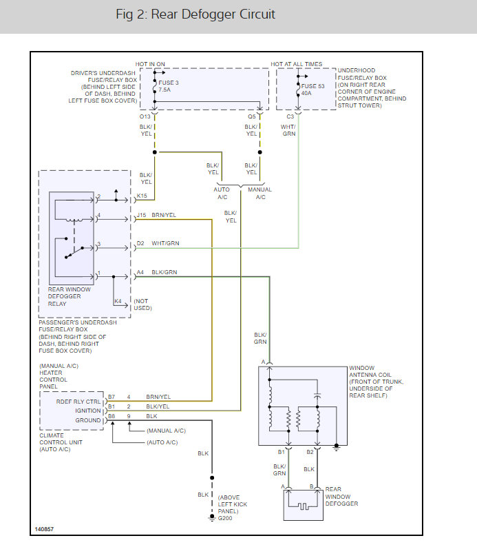 Rear Defogger Not Working I Have a 07 Accord. the Rear Defogger