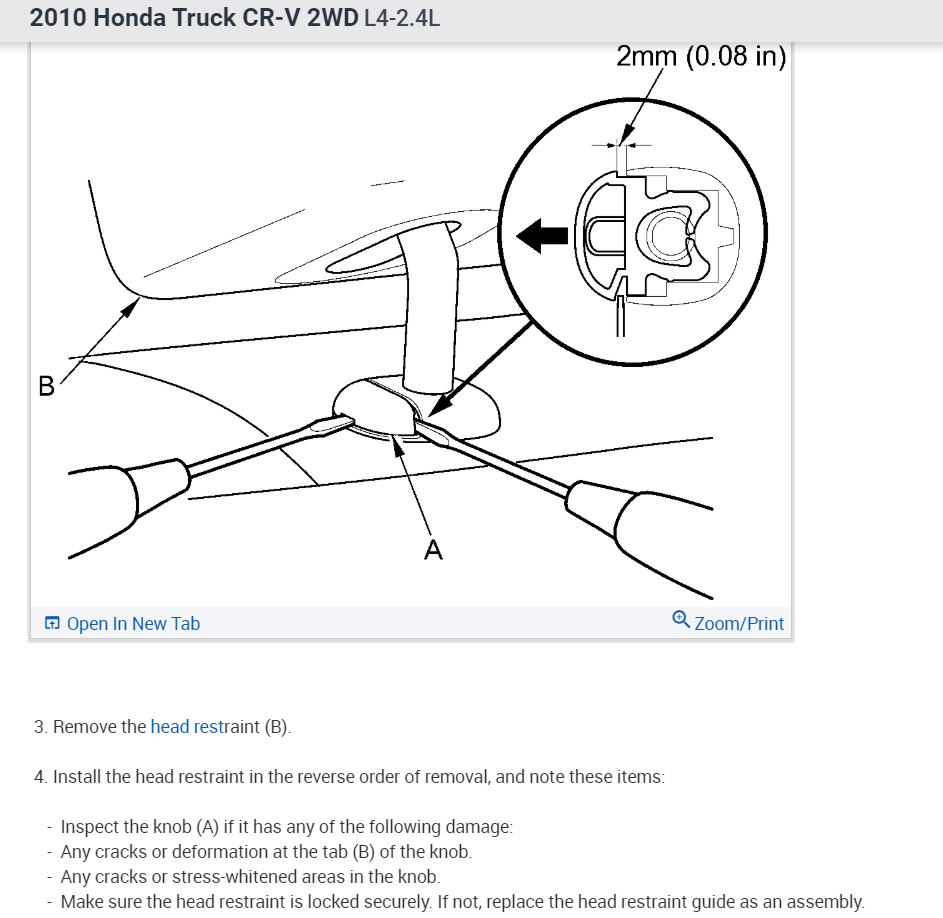 Rear Seat Head Rest Removal? I Just Bought a New Crv...I Ordered