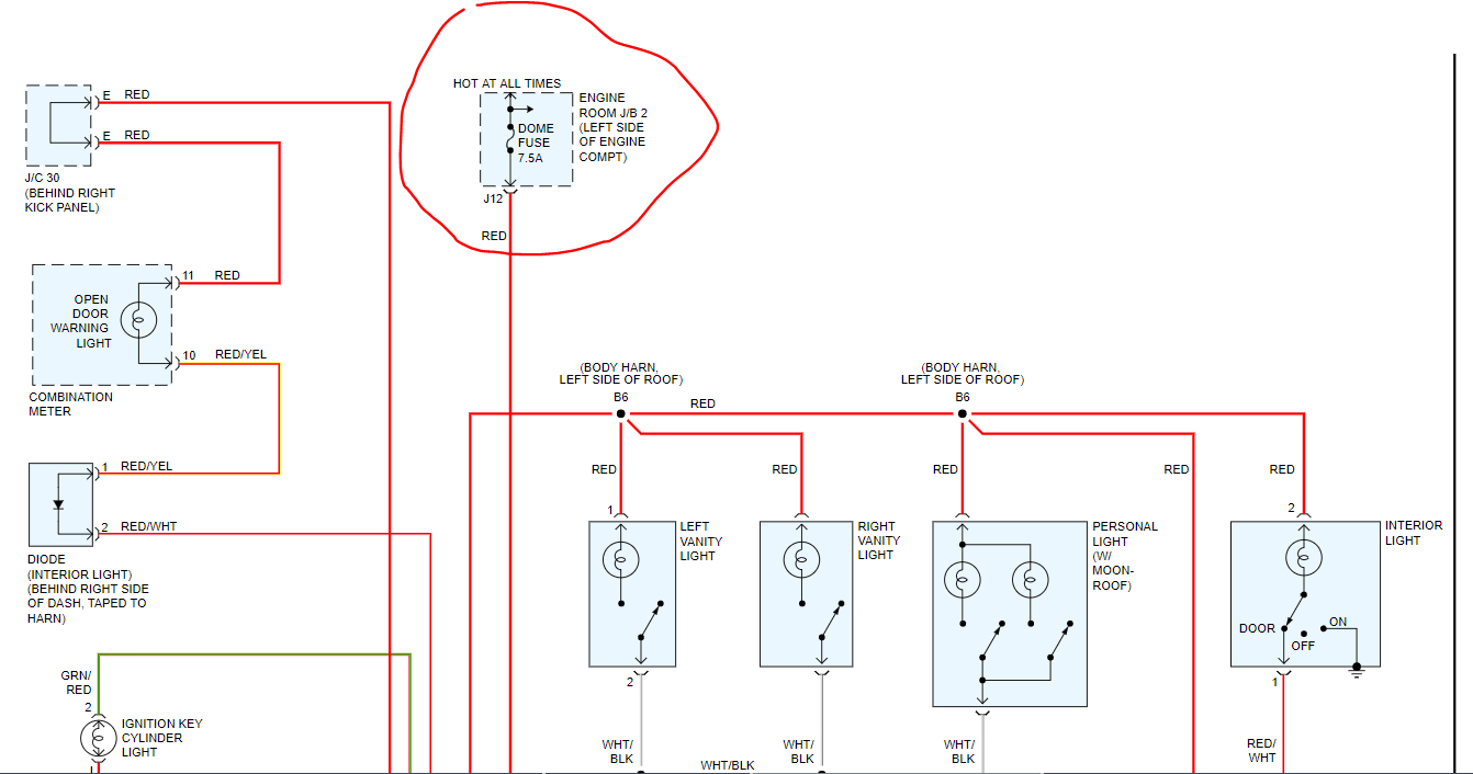 Interior Door Light Not Working No Light When Open Door or Use