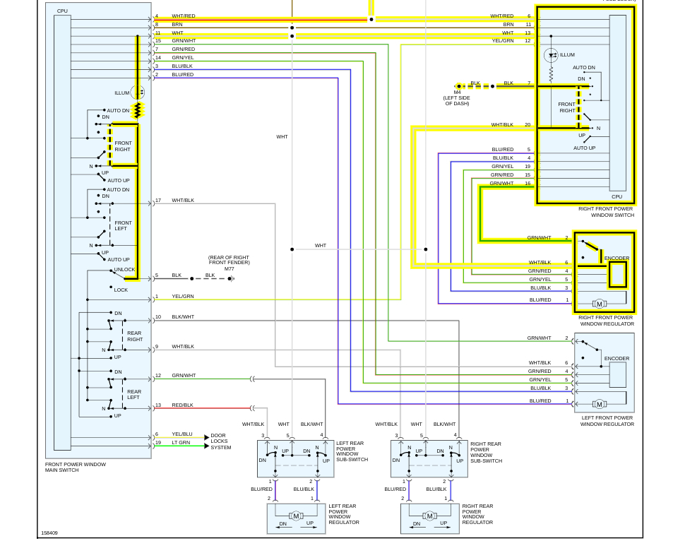 Right Front Power Window and Lock Stopped Working