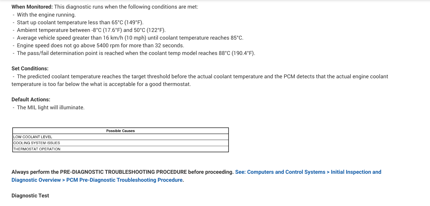 Check Engine Code P0128 Chevy
