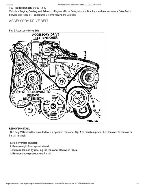 New Serpentine Belt Installation How Do You Put on a New