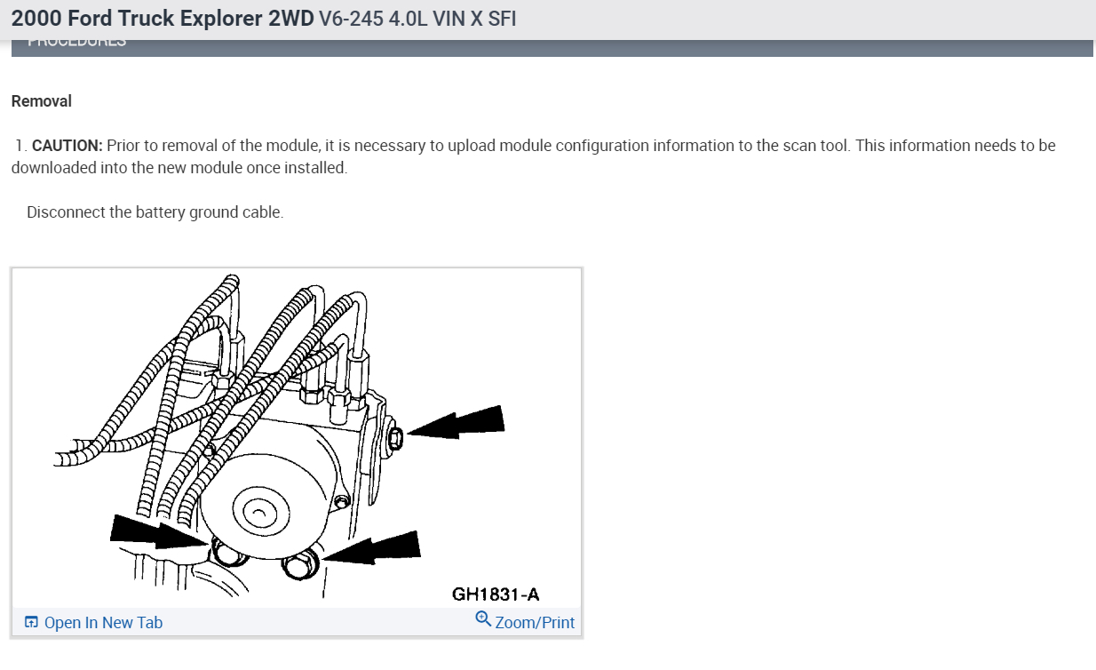 Abs Module Location? Where Is Abs Module Located, I Need to