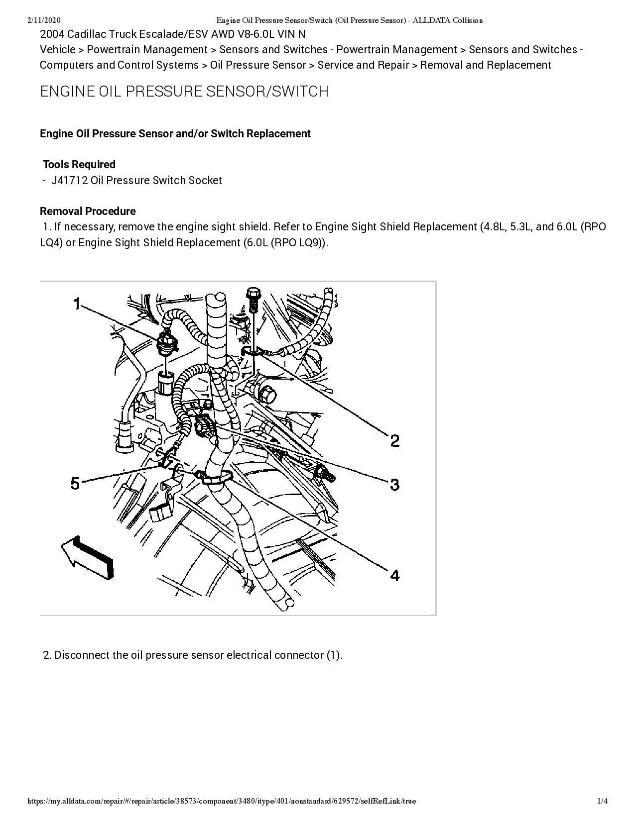 Oil Pressure Sensor Location Where Is It Located and How Easy to
