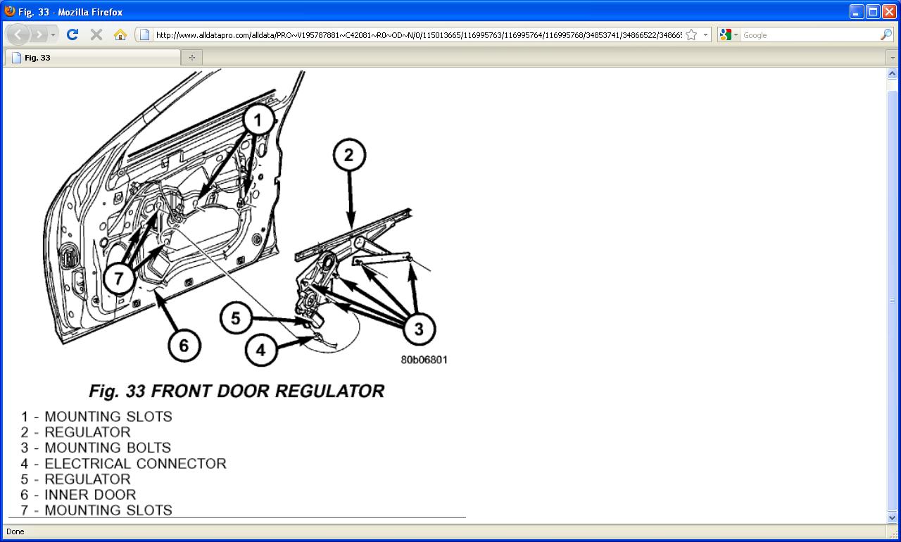 Window Motor How to Replace a 2006 Dodg Stratus Sxt Front Driver