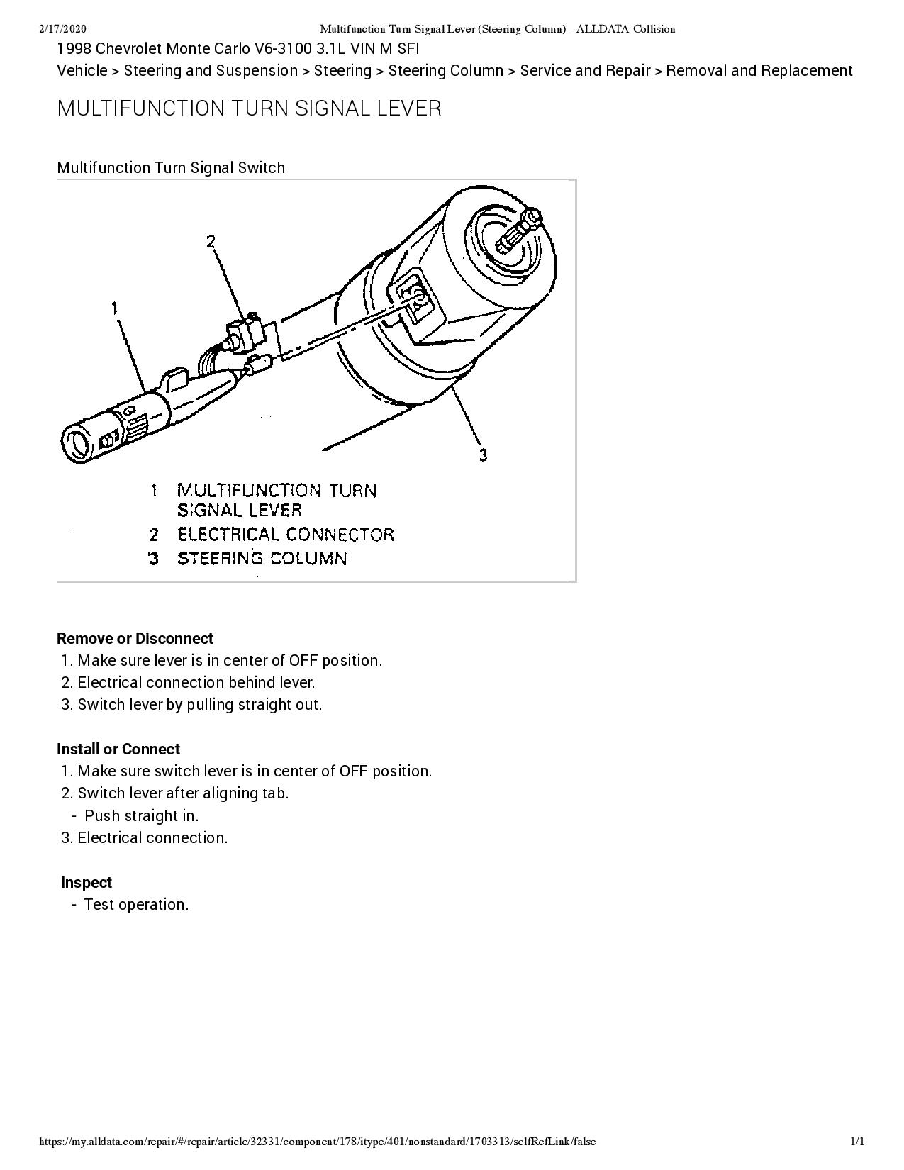 Turn Signal Lever and Brake Lights Not Working