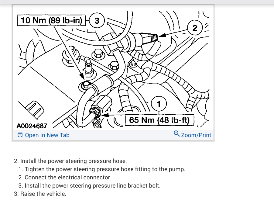 Power Steering Pressure Line Replacement Please Explain How to