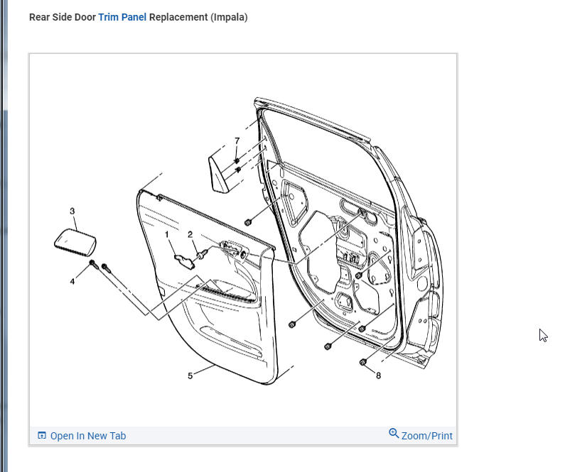 Rear Driver Side Door Will Not Open From the Inside or the Outside