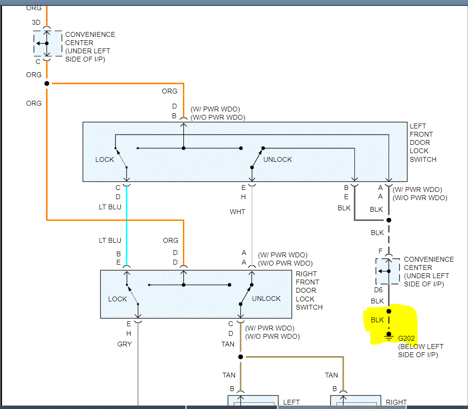 Power Door Locks Not Working with Door Switch